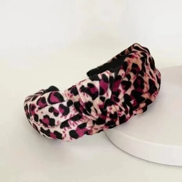 Pink Palms Resort Accessories - Animal Print Headband (pink/black)